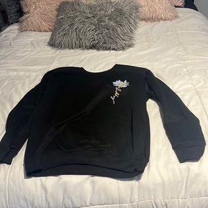 black crew neck